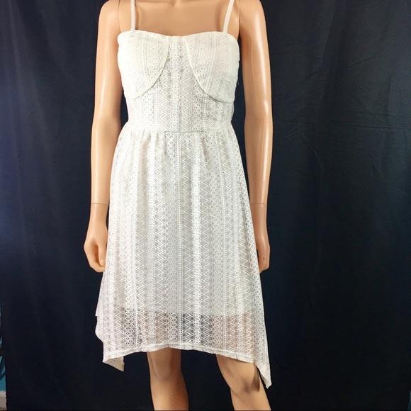 No Boundaries White Lace Asymmetrical Dress - Picture 2 of 6